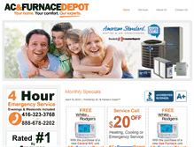 Tablet Screenshot of acandfurnacedepot.com